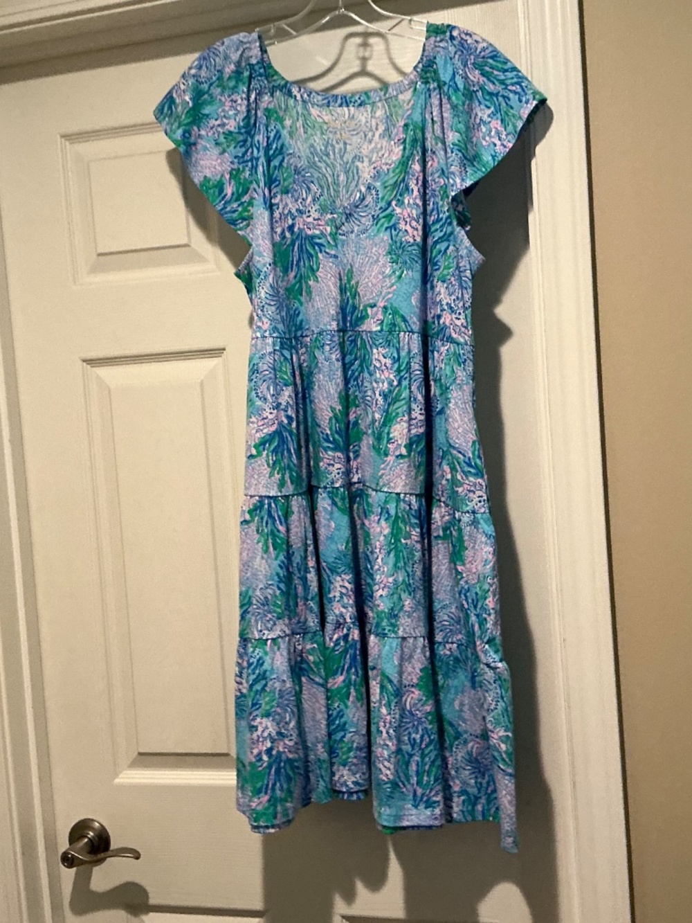 NWT Lilly Pulitzer Tiered Kawai Flutter Sleeve dress size MEDIUM - Picture 2 of 3